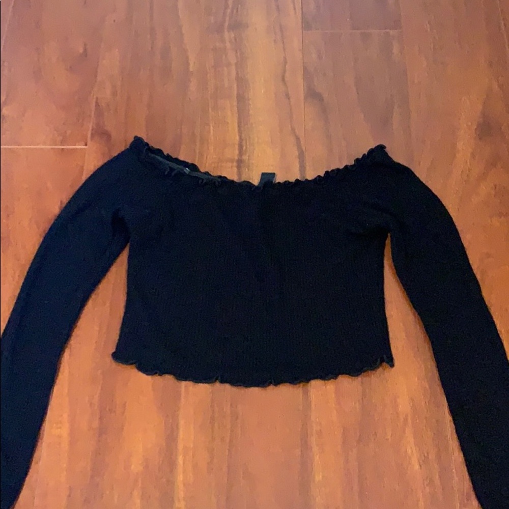 Windsor long sleeve ruffle top